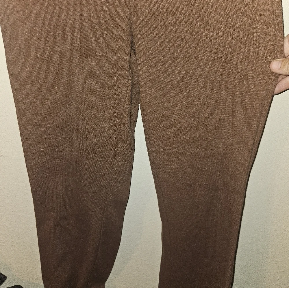 Pac Sun Womans Brown Flared Leg Leggings Size M - Picture 7 of 11